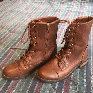 Bamboo Low Heel Ankle Boots